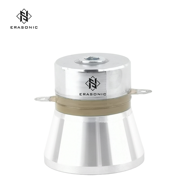 Yellow Ceramics Ultrasonic Transducer With Hole 28KHZ 120W For Cleaning