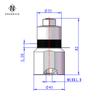 Black Cylindrical High Frequency Ultrasonic Transducer 28K 35mm 60W For Japan Market