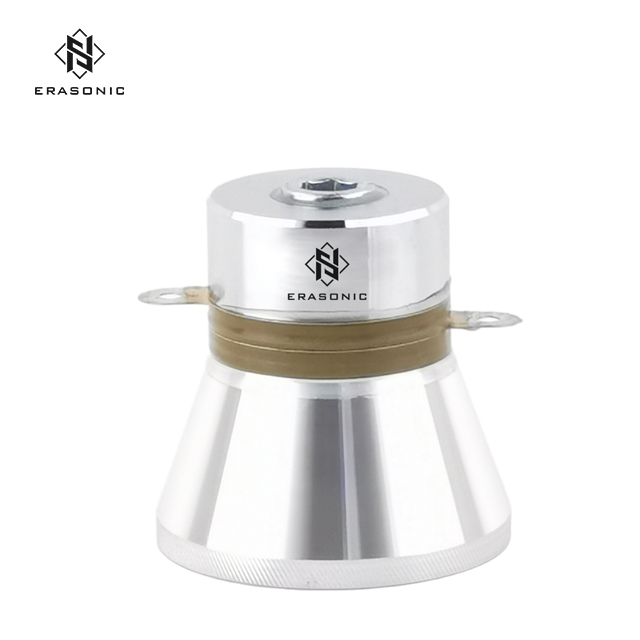 Yellow Ceramics Ultrasonic Transducer 28KHZ 100W For Cleaning