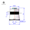 Power 60W 40Khz Ultrasonic Cleaning Transducer Black Ceramics With Hole