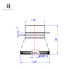 High Frequency Black Ceramics 28KHZ 100W Ultrasonic Transducer