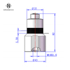 Japan Market Black Ceramics Column Ultrasonic Transducer 70Khz 30W For Cleaning