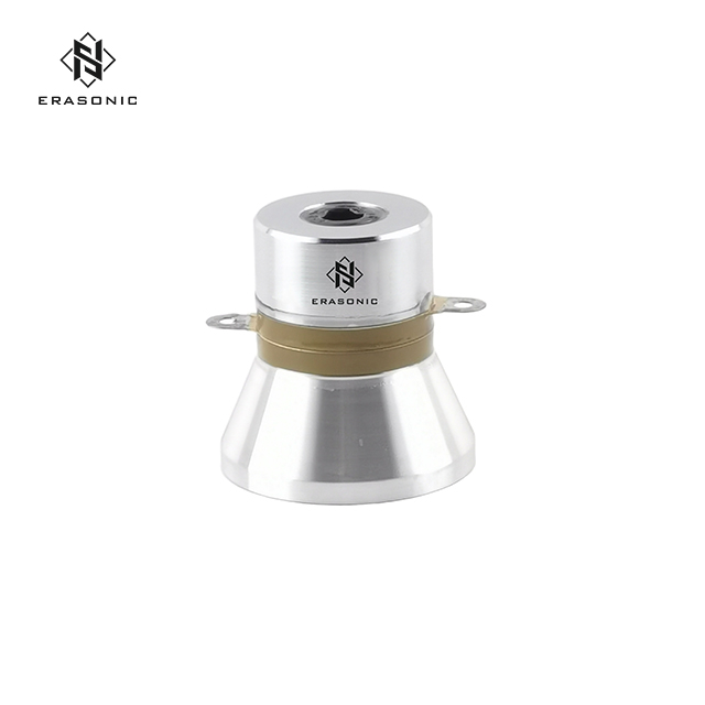 Ultrasonic Piezoelectric Transducer 33Khz 60W Yellow Cermacis Aluminium Alloy Silvery