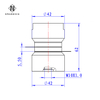 High Frequency Cleaner Transducer 170Khz 50W Black Ceramics Transducer For Cleaning